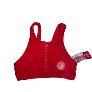 Seafolly Red Girls‎ Bikini Top Changes in Water